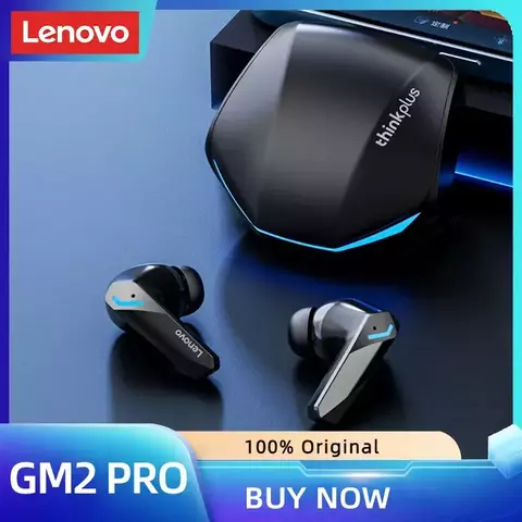 Original lenovo gm2 pro 5.3 fone de ouvido bluetooth sem fio fones baixa latênc