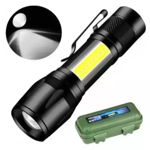 Lanterna tática com LED e zoom regulável - a melhor opção de mercado - comprar online
