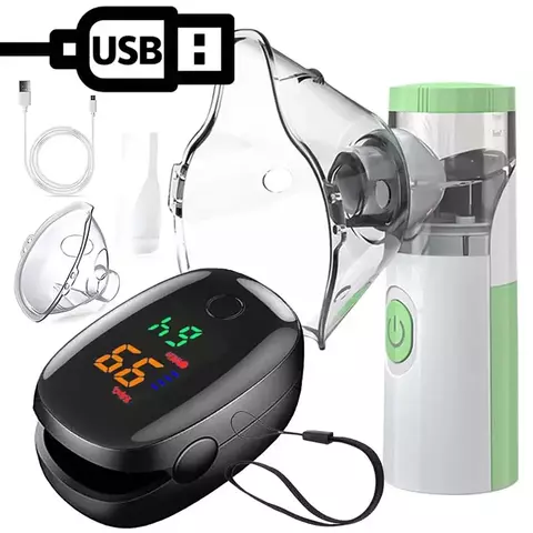 Nebulizador médico portátil e umidificador, malha silenciosa, inalador portát