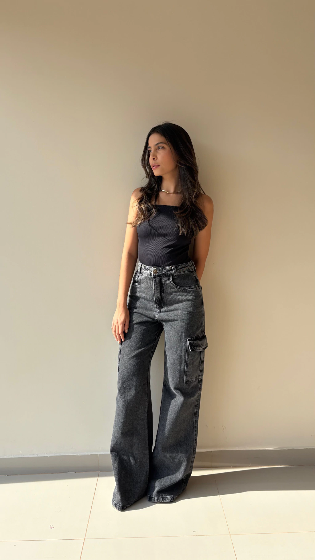 Calça Cargo Jeans Estonada