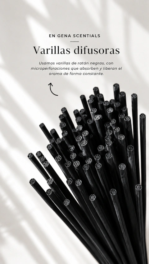 Varillas de Rattan Negras x 5 unidades
