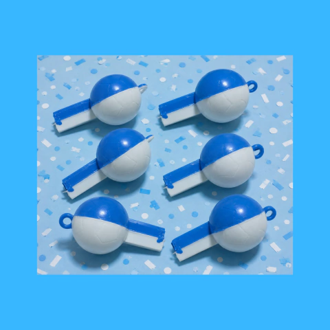 Silbato pelota x 6