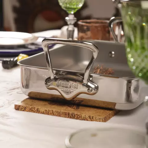 Fuente de Acero Inoxidable con Mango - comprar online