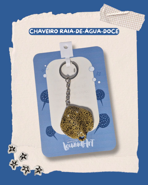 Chaveiro de Biscuit | Raia de Água Doce