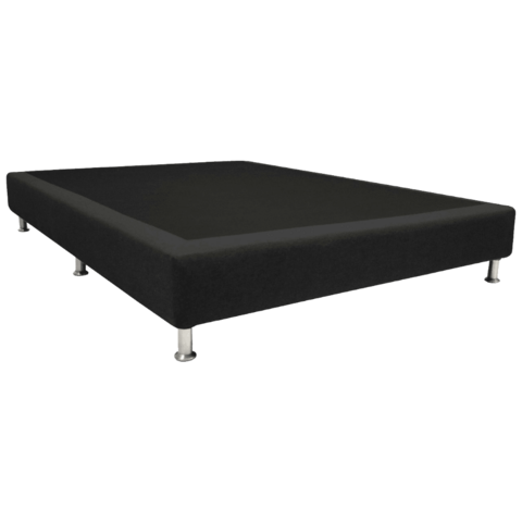 Base Cama Queen Woody, Negro, con Tendido de Tablas