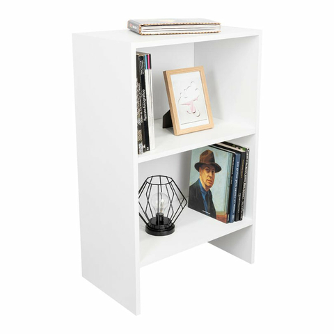 Biblioteca Eloy, Blanco Duqueza, con entrepaños para ubicar objetos decorativos