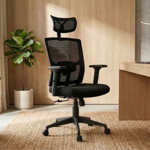 Silla Presidente Estambul con Soporte Lumbar y Brazos ajustables y Mecanismo Basculante