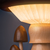 Luminária Rei Fungi com base e pequenos cogumelos decorativos em madeira, abajur em formato de cogumelo iluminado