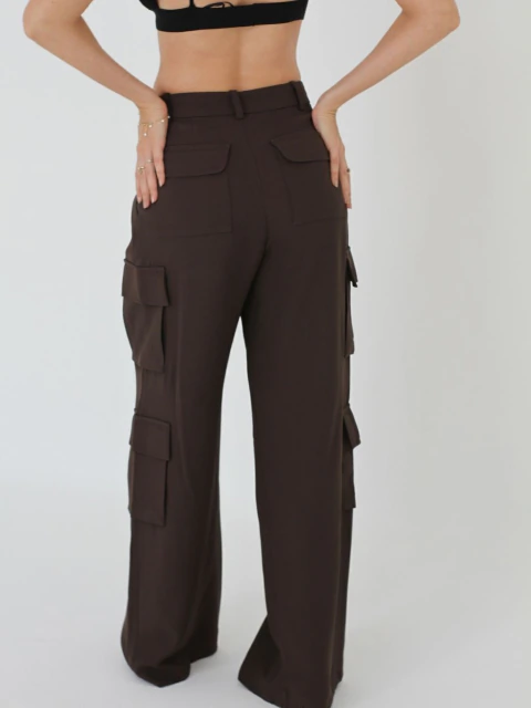 Calça Cargo - Marrom - comprar online