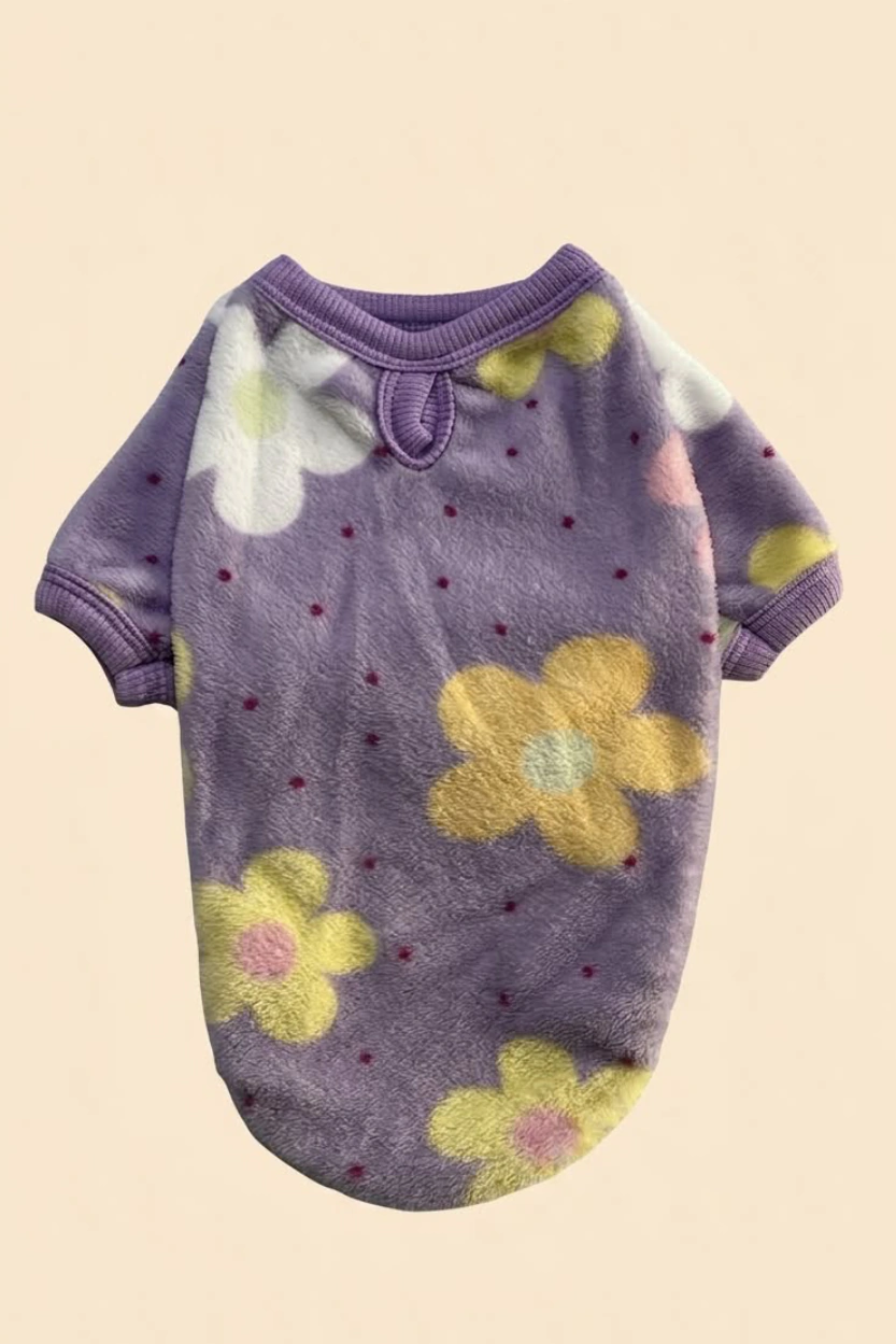 Raglan Fleece - Lilás Floral
