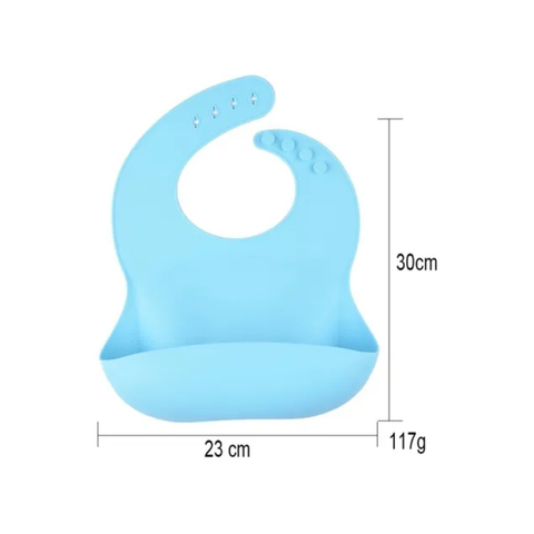 Babero Silicona Celeste