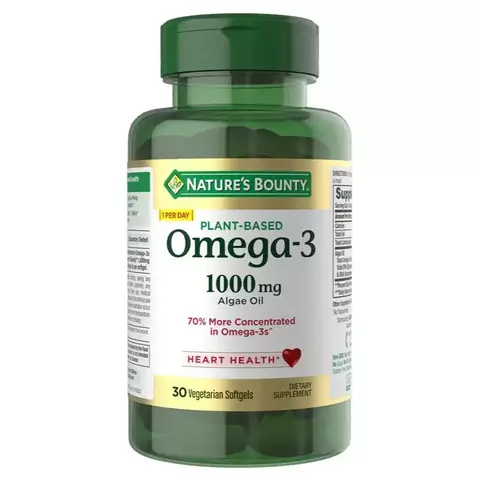 Nature's Bounty Algae Oil Omega 3 1000mg | Vegetariano | 30 Cápsulas