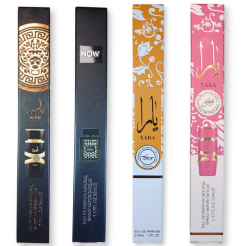 Perfumes Árabes Tubito Spray 35 ml Pack x 4 Surtidos Mujer/Hombre - comprar online