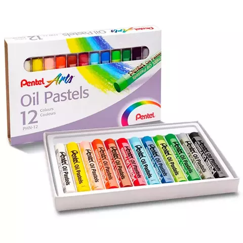 Giz Pastel Oleoso Pentel 12 Cores PHN-12