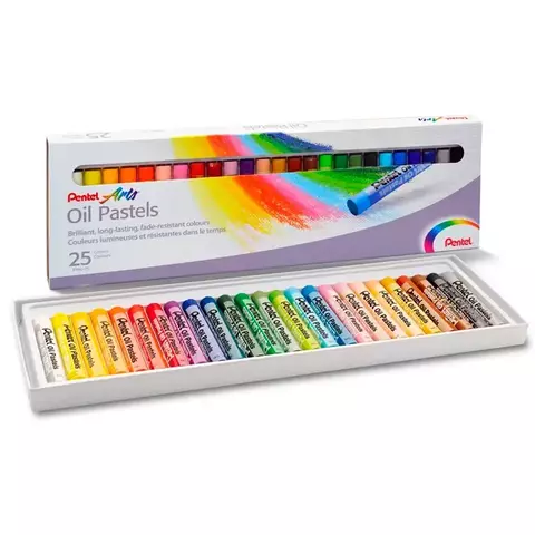 Giz Pastel Oleoso Pentel 25 Cores PHN-25
