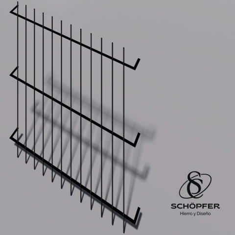 Reja de Ventana Minimalista, Hierro Macizo de 1/2 - comprar online