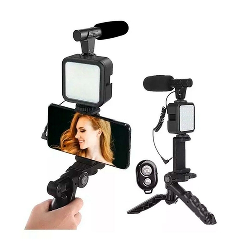 TRIPODE MULTIFUNCION C/LUZ LED Y MICROFONO AY-49