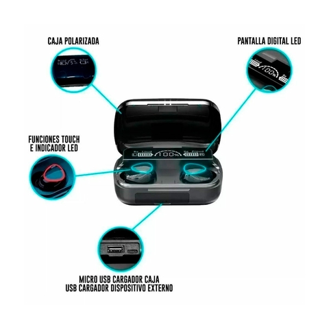 AURICULAR IN EAR BLUETOOTH M10 NEGRO