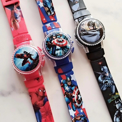 RELOJ TAPA LUZ CAPITÁN AMÉRICA