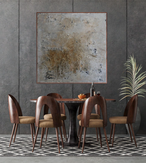 Quadro Decorativo Abstrato Canvas Fine Art - Quadrado