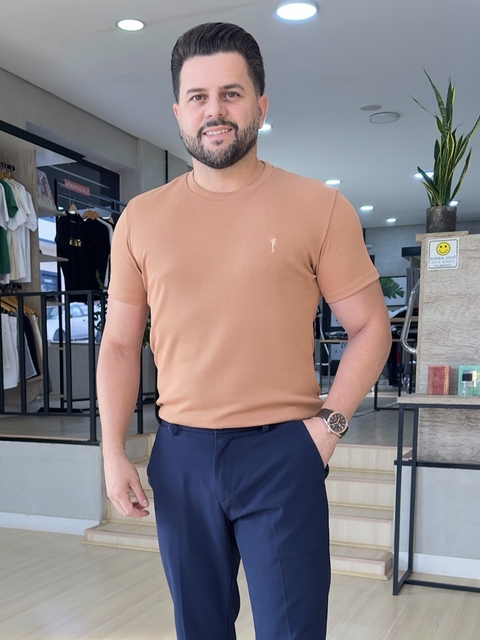 Camiseta M/C zip off 00607-178 caramelo