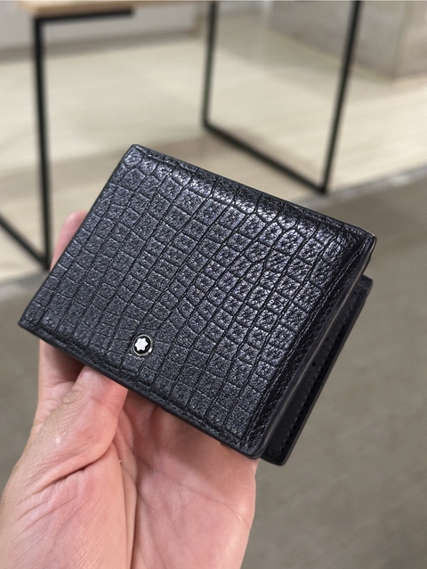 CARTEIRA COURO MONT BLANC PRETO