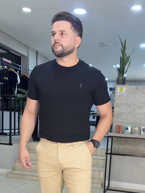 Camiseta M/C zip off 00607-2 preto