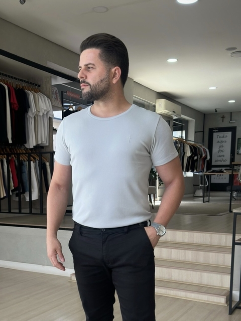 Camiseta M/C zip off 00607-8 cinza