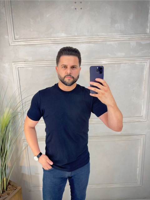 Camiseta básica quéops Preto 24622-2