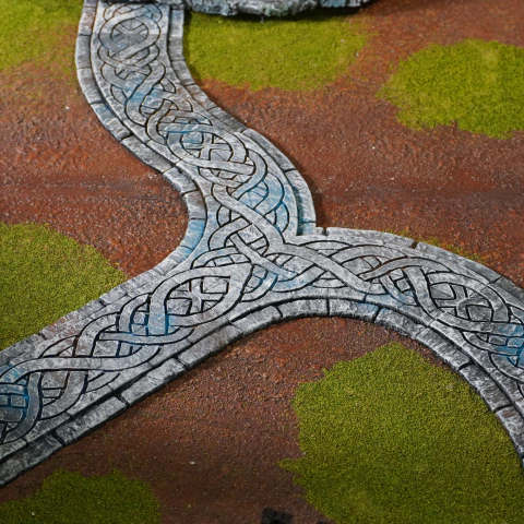 Segmento de Estrada para Wargames/RPG em Escala – Terreno/Fantasia Medieval Impressa em 3D