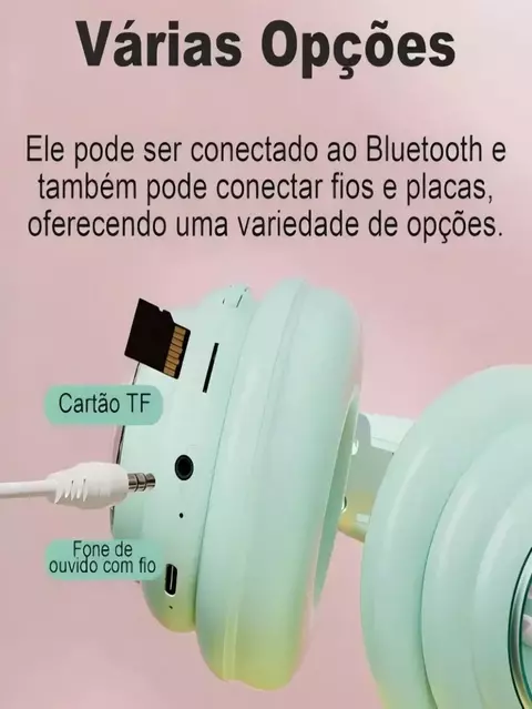 H'maston SN-17Headset Fone Bluetooth Sem Fio Gamer Com Luz Microfone - comprar online