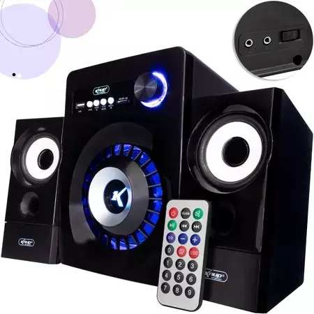 Caixa De Som 2.1 Subwoofer Amplificador Bluetooth Tv Pc Aux Fm