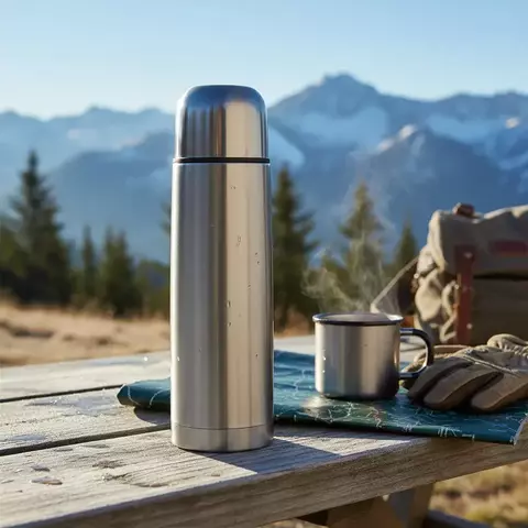 Garrafa Térmica 1116 Aco Inox 500 Ml Lisa Sem Personalização
