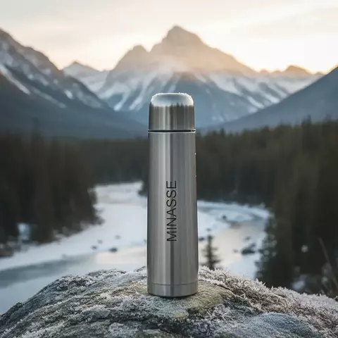 Garrafa Térmica 4078 Aco Inox 1 Litro Personalizada A Laser