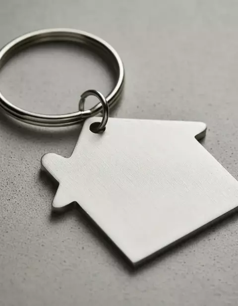 25 Chaveiro Casa Imobiliária Liso Sem Personalização