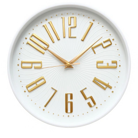 Reloj de pared blanco