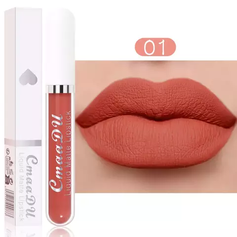 Batons Matte Impermeáveis CMaaDu 18 Cores, Longa Duração, Não Gruda, Forma de Copo, Maquiagem Barata