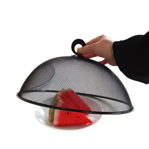 Tampa Protetora Alimentos frutas Aço 35cm Anti-Insetos