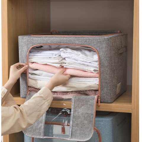 Caixa Organizadora Premium Zíper Reforçado Multiuso 100L