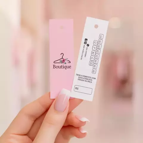 Tags Couche 250g com Verniz 90x25mm - comprar online