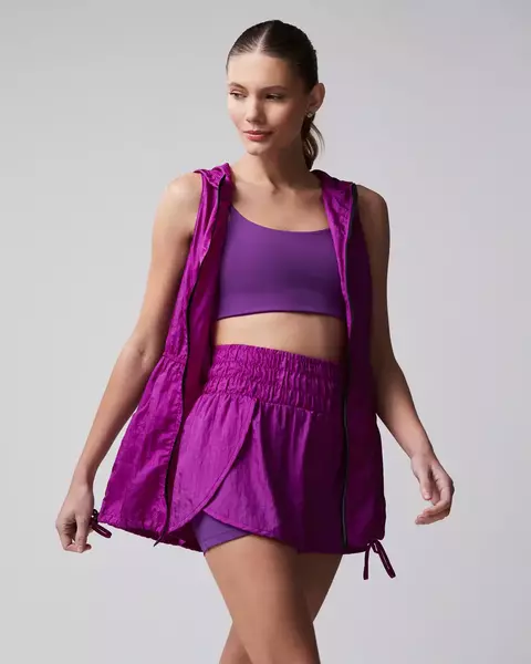 Saia cintura alta transpassada Hook Bia