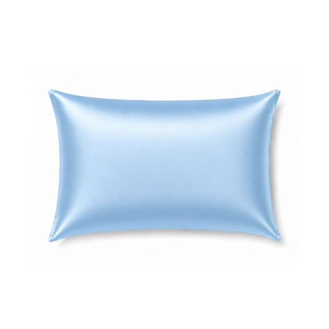Funda de almohada de Saten Celeste