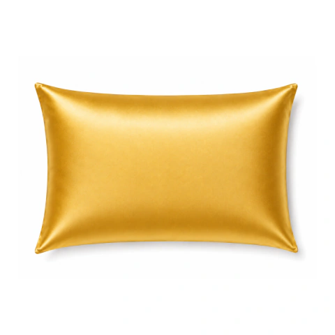 Funda de almohada de Satén Dorada