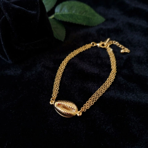 Pulseira Búzio Dourado