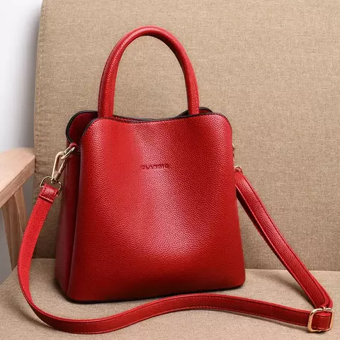 Bolsa de Luxo Feminina LANYIBAIGE – Design de Três Camadas, Couro Premium e Estilo Atemporal
