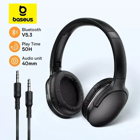 BBaseus D02 Pro – Fone de Ouvido Sem Fio Bluetooth 5.3 Dobrável: Conforto, Potência e Liberdade em um Só Som!