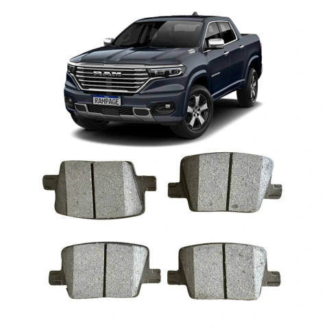 Jogo de Pastilhas de Freio Traseiras de Cerâmica Dodge RAM Rampage 2023.. Anti-Ruído Speedbrake CSB630
