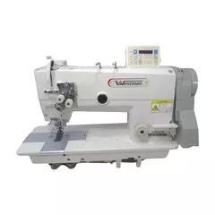 Máquina de Costura Pespontadeira Eletrônica 2 Agulhas Barra Fixa Servo Motor Motor Ho hsing HVP90 W-2272-7S - comprar online