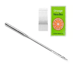 Agulha para Máquina Botoneira TQX1 Botão Deitado Orange-10 unidades