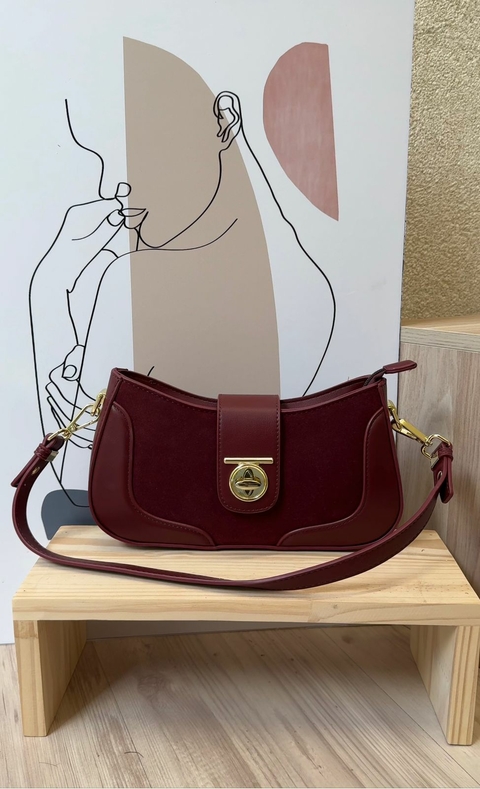 BOLSA COURO-CAMURÇA ANA FLOR